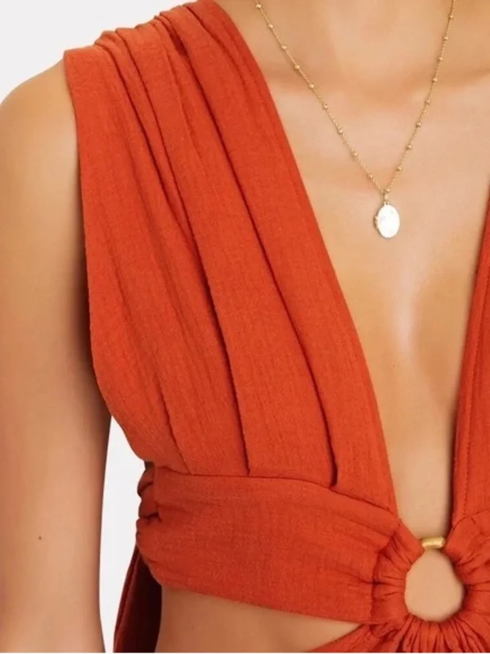 New! Just Bee Queen Sara Cut Out Maxi Multi Way Tie Maxi Dress 🍑 Small